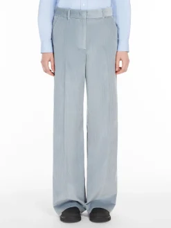 Pantalone wide leg in velluto