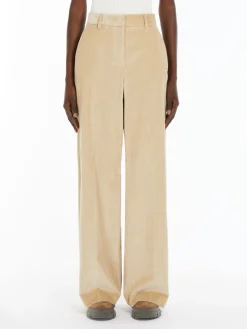 Pantalone wide leg in velluto