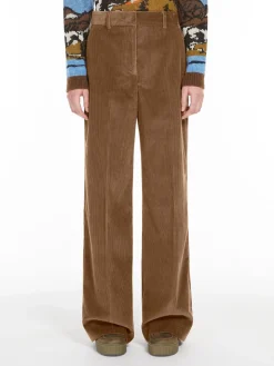 Pantalone wide leg in velluto
