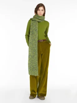 Pantalone wide leg in velluto