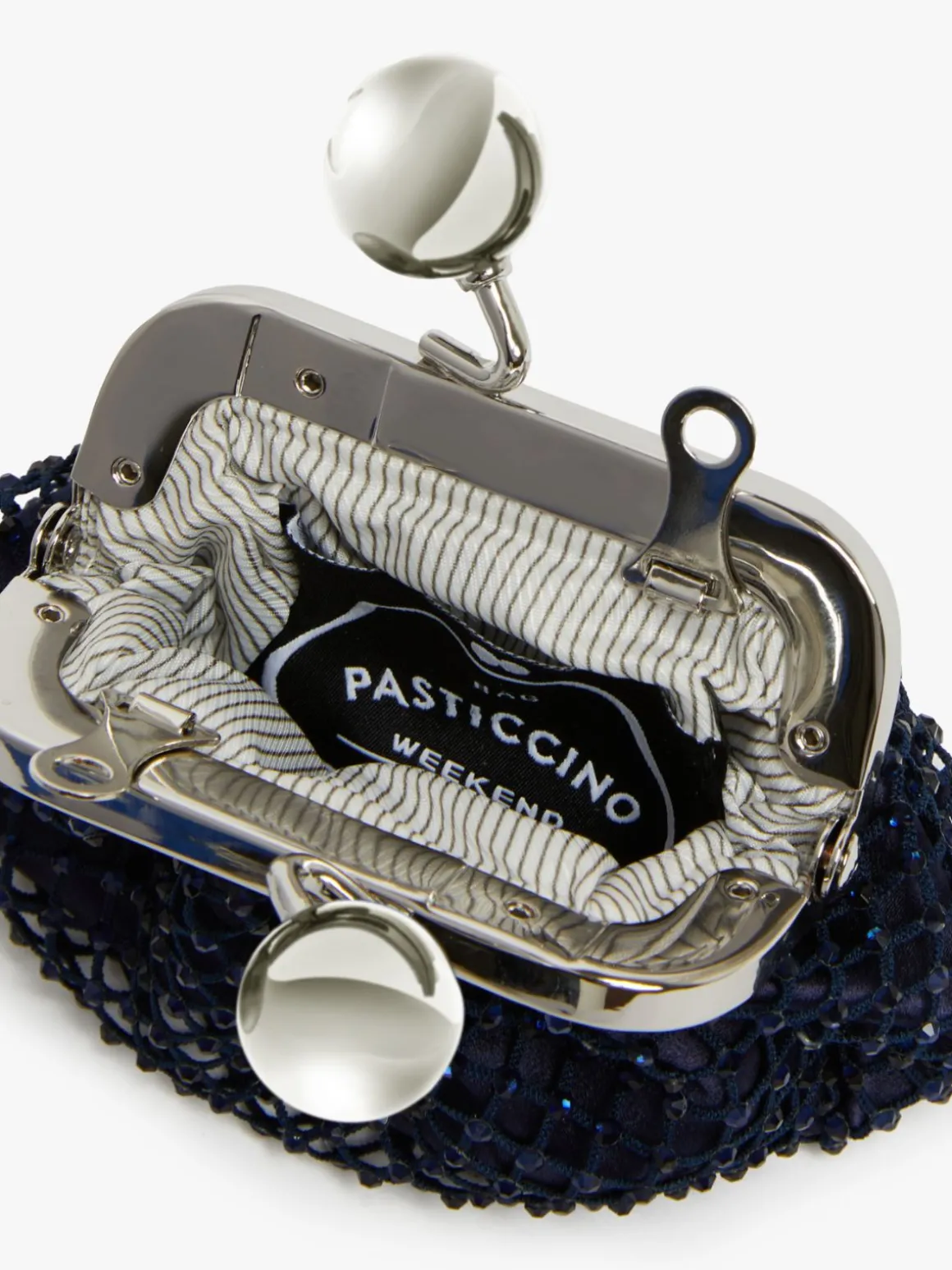 Pasticcino Bag Nano in raso con strass