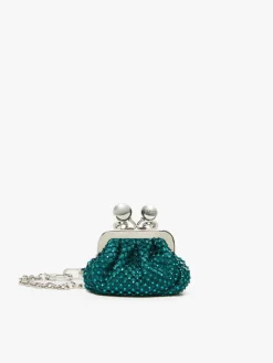 Pasticcino Bag Nano in raso con strass