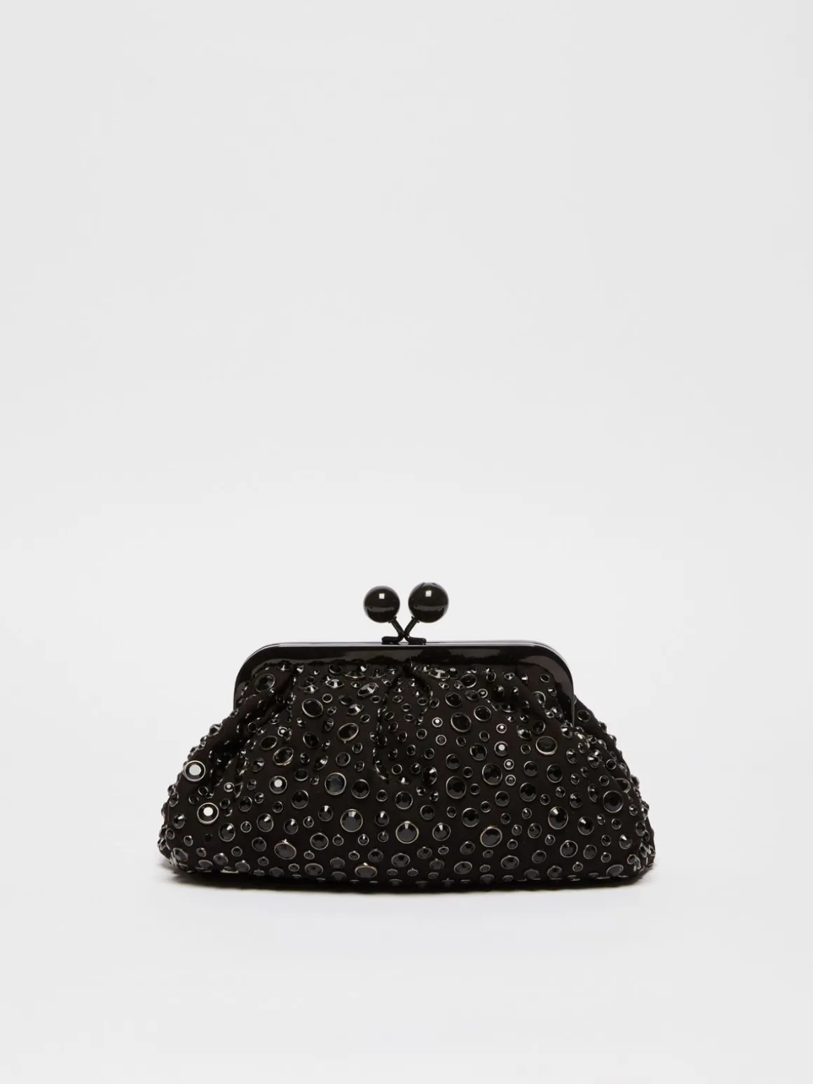 Pasticcino Bag Small con pietre incastonate in pelle con cristalli