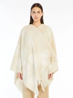 Poncho in lana jacquard