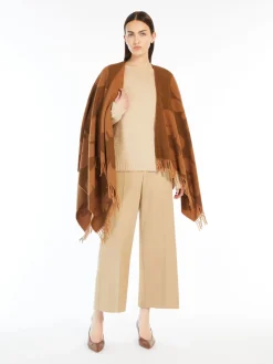 Poncho in lana jacquard