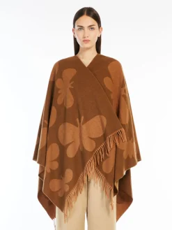 Poncho in lana jacquard