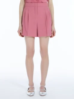 Short in crêpe di lana