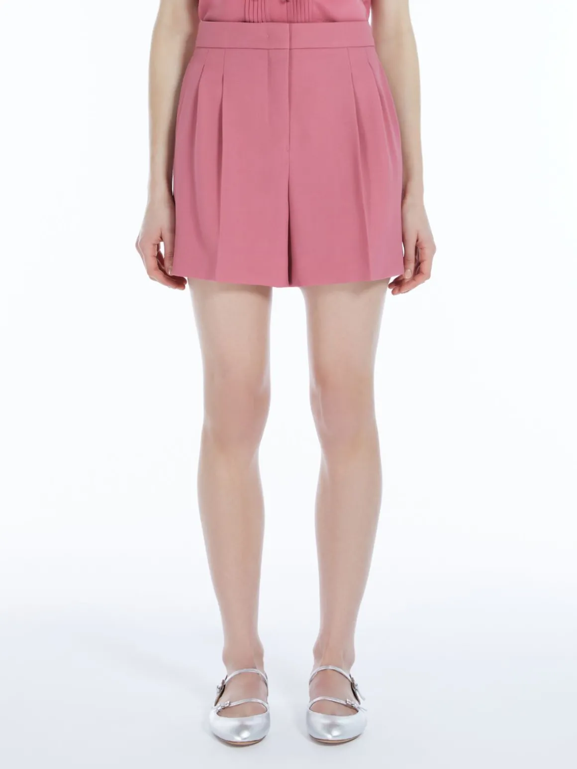 Short in crêpe di lana