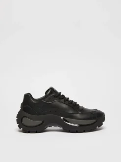 Sneaker in pelle con suola chunky
