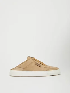 Sneaker sabot in pelle scamosciata