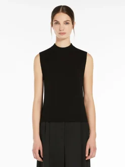 Top in filato di viscosa stretch
