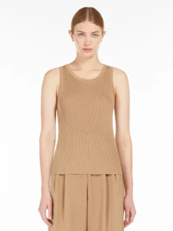 Top in maglia a costine