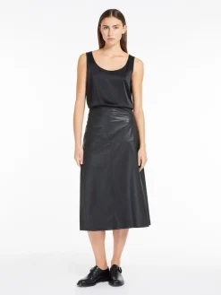 Top in raso di seta stretch