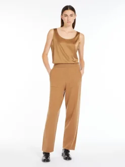 Top in raso di seta stretch