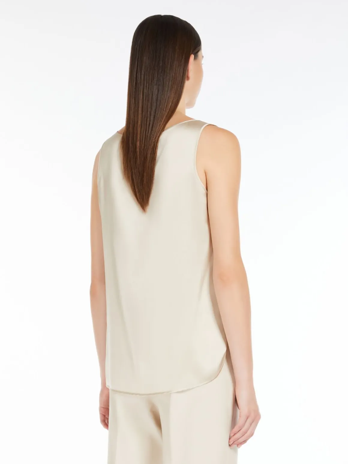 Top in raso di seta stretch