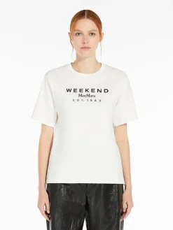 T-shirt in jersey con stampa