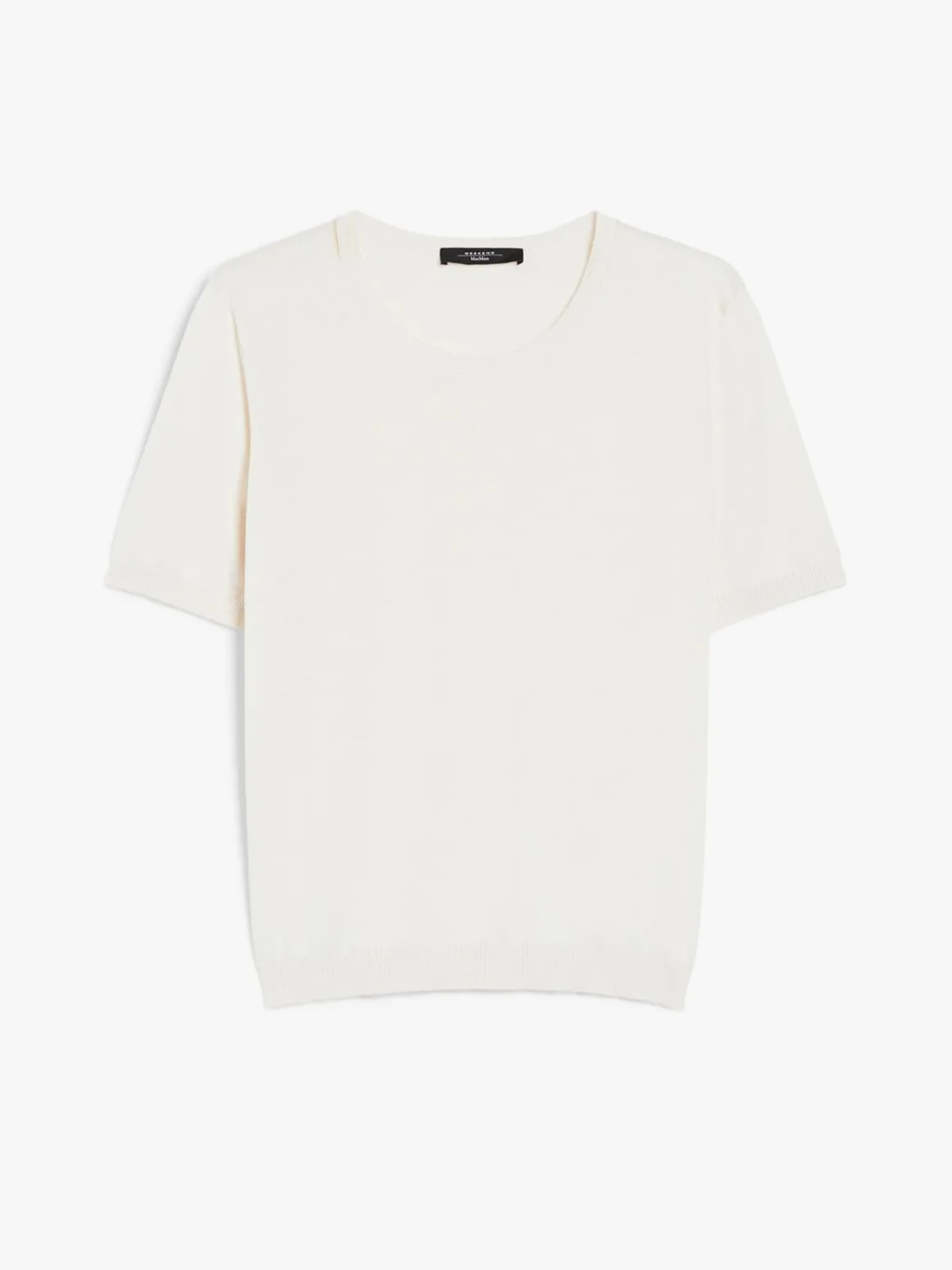 T-shirt in maglia di seta e cotone