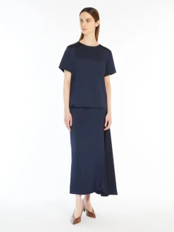 T-shirt in raso e jersey