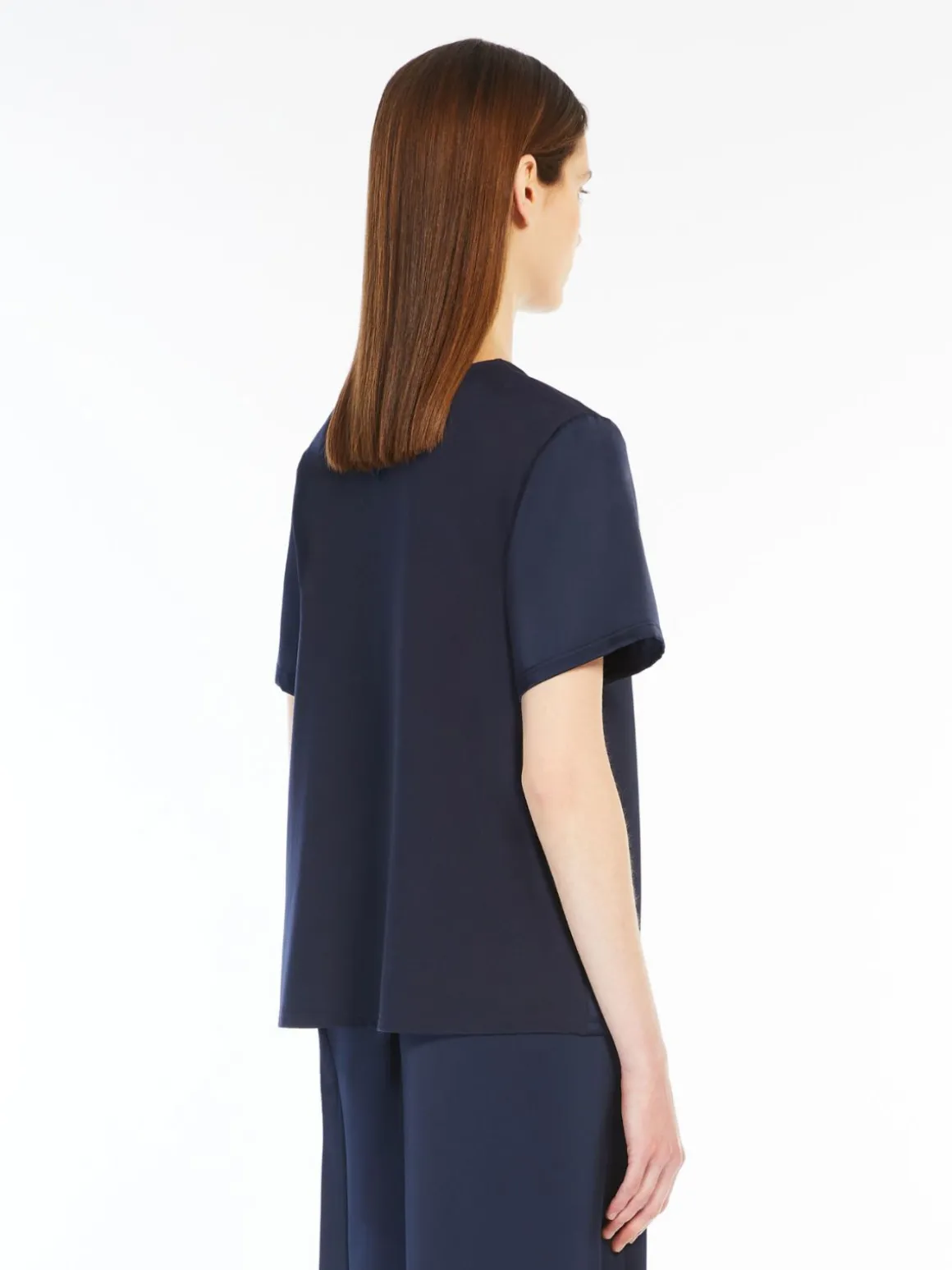 T-shirt in raso e jersey
