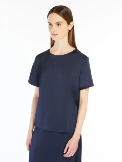 T-shirt in raso e jersey
