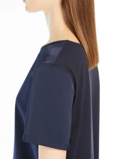 T-shirt in raso e jersey